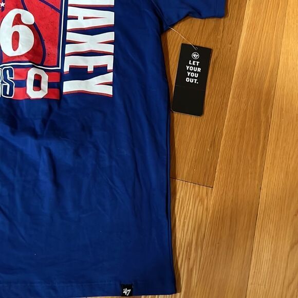Nwt’47 NBA 76ers Tyrese Makey mens small shirt. - Picture 3 of 6